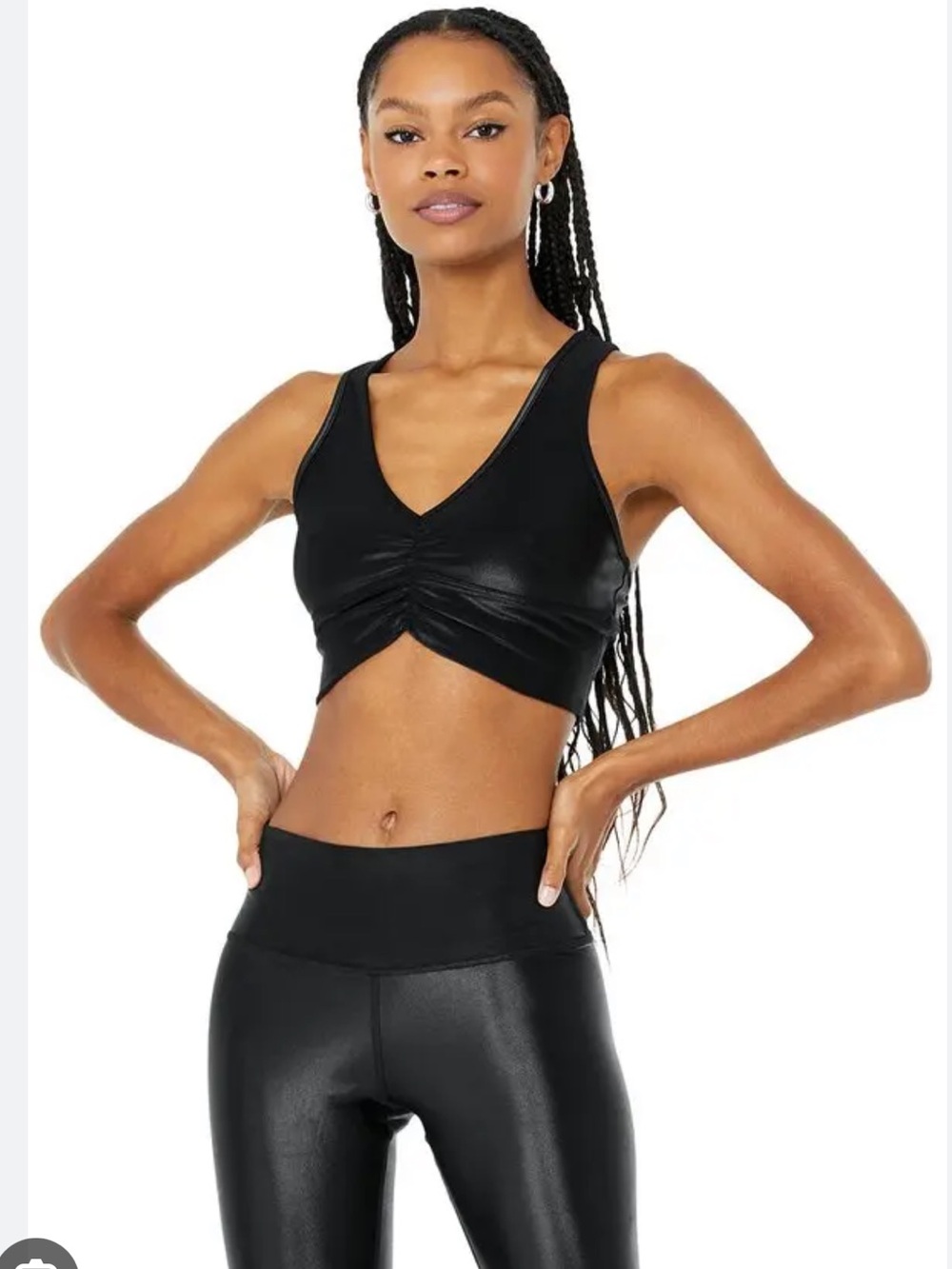 Alo yoga shine wild thing bra in black size small new with tags